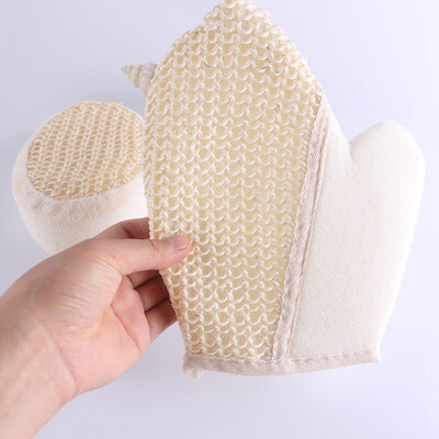 

Natural Ramie Skin Exfoliating Bath & Shower Mitt Glove Scrubber Loofah Wash