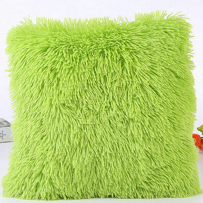 

Plush Soft Fur Plush Throw Pillow Case Cover Home Bed Room Sofa Decoration Furry Waist Comfort Cushion Cover Pillowcase