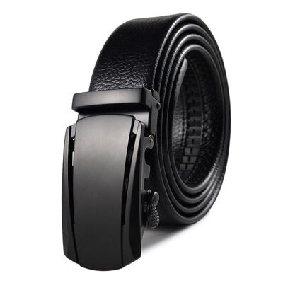 

New mens casual cow genuine leather belts strap male belt golden automatic buckle cinto masculino Business Genuine Leather Belt