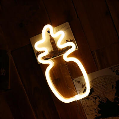 

Pineapple Shaped Night Light Fruit Lamp Kids Bedroom Decor Holiday LED Neon Lighting USBBattery Birthday Present