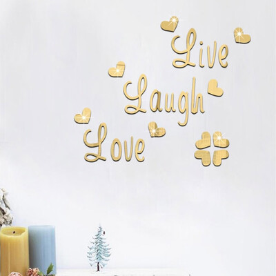

〖Follure〗Live Laugh Love Quote Removable Wall Art Stickers Mirror Decal DIY Room Decor A