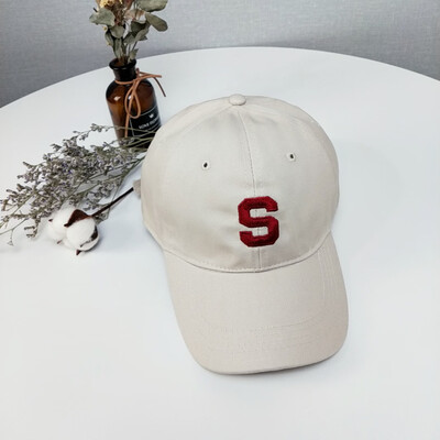 

New Korean -letter rice white soft-top crooked duck-tongue Cap Baseball hip-hop cap for European&American trendy couples