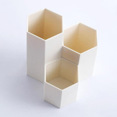

Nail Polish Cosmetics Box Pen Holder 3 Lattices Makeup Brush Storage Case