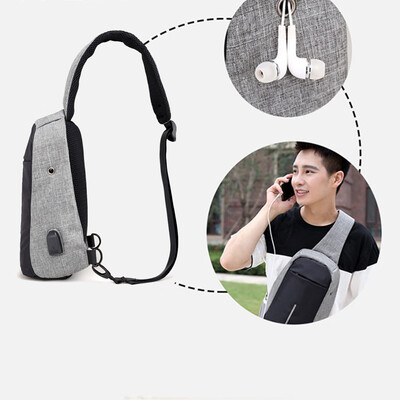 

Tailored Rechargeable USB Anti-thief Shoulder Bag Backpack One Shoulder Bag BK