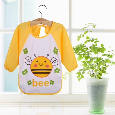 

Children Boys Girls Cartoon Baby Bibs Waterproof Toddler Long Sleeve Feeding Eating Bib Burp Cloths