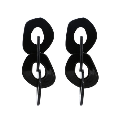 

Fashion Exaggerated Acrylic Circle Link Womens Dangle Stud Earrings Jewelry