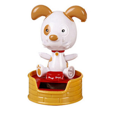 

Nodding Puppy Doll Car Ornaments Cute Dancing Shaking Head Dashboard Decoration Auto Accessories Solar Powered Car-styling