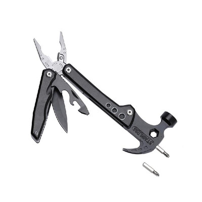 

11 in 1 Stainless Steel&Aluminum Multifunctional Folding Tool Portable Claw Hammer Pliers Cutter Bottle Opener