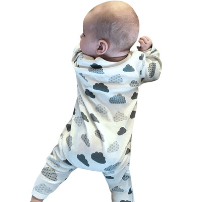

Newborn Toddler Baby Girls Boys Cartoon Clouds Print Rompers Jumpsuit Outfit