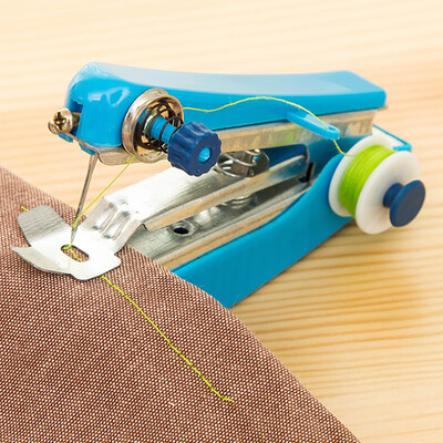 

Siaonvr Portable Needlework Cordless Mini Hand-Held Clothes Fabrics Sewing Machine
