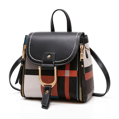 

Womens bag new wave womens shoulder shoulder bag female wild check small backpack