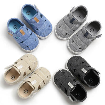 

Summer Baby Girl Boy Kids Sandals Anti-Slip Crib Shoes Soft Sole Prewalkers Cute