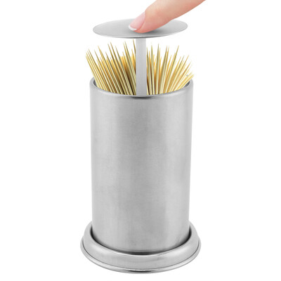 

Greensen Stainless Steel Toothpick Holder Hotel Restaurant Home Desk Decor Cotton Swab Storage Container