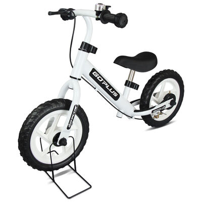 

12" Four Colors Kids Balance Bike Scooter with Brakes&Bell-White