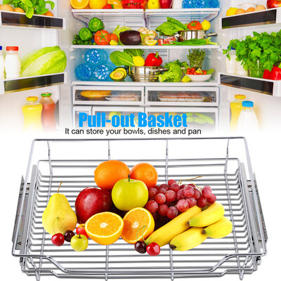 

Stainless Steel Pull-out Cabinet Basket Organizer for Dish Bowl Pan Household Sturdy Pull-out Basket Pull-out Organizer