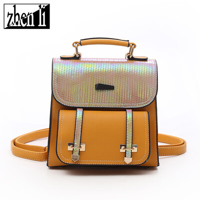 

Summer bag female new wild fashion sequins womens backpack bag college wind solid color small bag