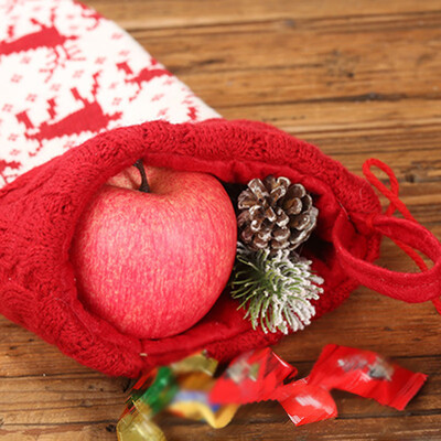 

41x19cm Hanging Christmas Stocking Home Decoration Sock Candy Gift Storage Bag