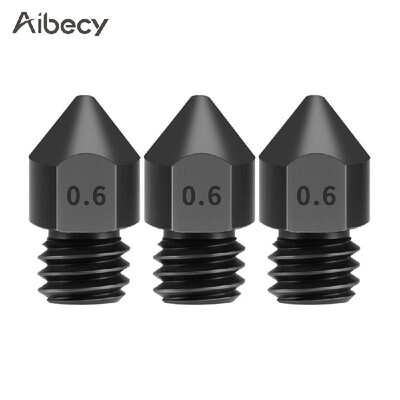 

Aibecy 3pcs Hardened Steel Nozzles 08mm for 175mm filament for Creality Ender 3CR-10CR-10S ProTEVO Tarantula ProTEVO FlashS