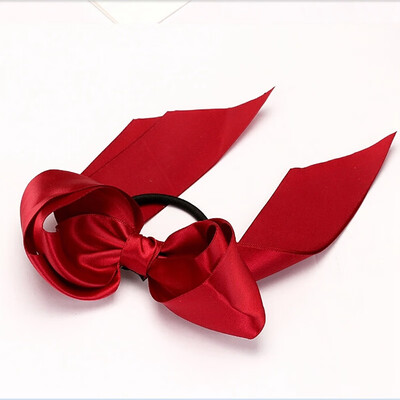 

Multi-layer Bow Hair Ring Simple Korean Version Of The Sweet Ribbon Solid Color Bow Fabric Hair Rope Headdress