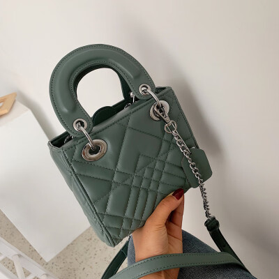 

High-end bag handbags new 2019 fashion summer Korean version of the shoulder slung portable rhombic chain small square bag