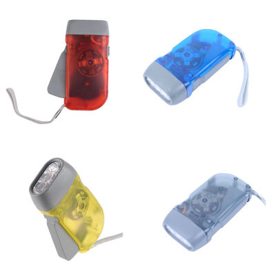 

3 LED Dynamo Flashlight Torch Light Hand Press Crank Portable Camping Traveling Hiking Lamp