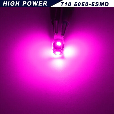 

20x T10 5050 5SMD Led Purple Pink Dome Map Trunk Interior Light Bulb 168 194 192