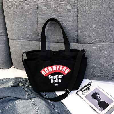 

Korean version single-shoulder bag handheld canvas bag with large capacity