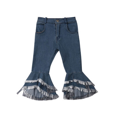 

SUNSIOM Toddler Little Kid Girls Denim Jeans Bell Bottoms Flare Pants Leggings