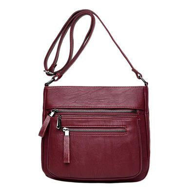 

PU Leather Crossbody Shoulder Handbags Women Solid Color Messenger Bags