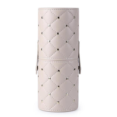 

Fashion PU Leather Makeup Brush Storage Case Empty Holder Snap Organizer