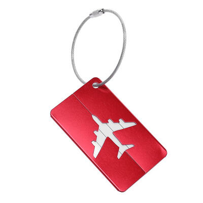 

Aluminum Alloy Luggage Tag Checked Boarding Card Airplane Pattern