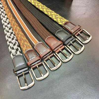 

Retro pin buckle elastic cloth belt male alloy buckle pants belt tide business leather belt belt male