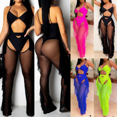 

Hot Women Mesh Push Up Bikini Bra Pant Set Lingerie Underwear Sleepwear Jumpsuit