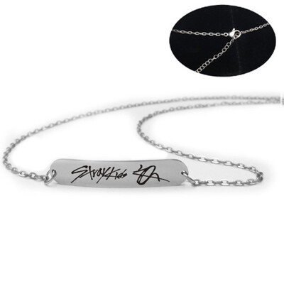 

Kpop Straykids Stray Kids Pendant Necklace Fashion Jewelry Silver Titanium Chain Necklaces & Pendants Highlight Your Collarbone