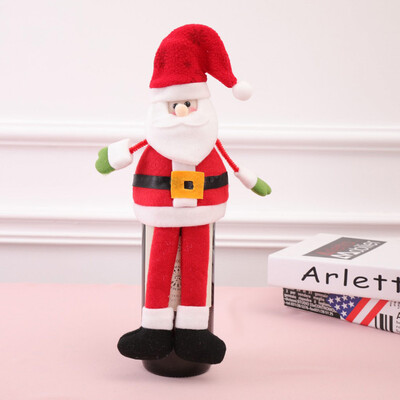 

Tailored Red Wine Bottle Cover Bags Decoration Home Party Santa Claus Christmas