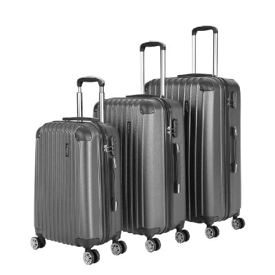 

TOMSHOO Fashion 3PCS Luggage Set Carry-on Suitcase ABS Hard Shell Trolley 20"24"28" Combination Lock Universal Wheels