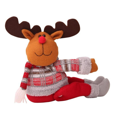 

Christmas Cartoon Doll Curtain Buckle Windows Curtains Decorative Elk