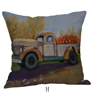 

〖Follure〗Halloween Pillow Cases Linen Sofa Pumpkin ghosts Cushion Cover Home Decor