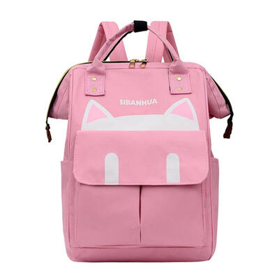 

Cute Cat Print Mommy Travel Backpacks Big Nylon Maternity Nappy Diaper Bags