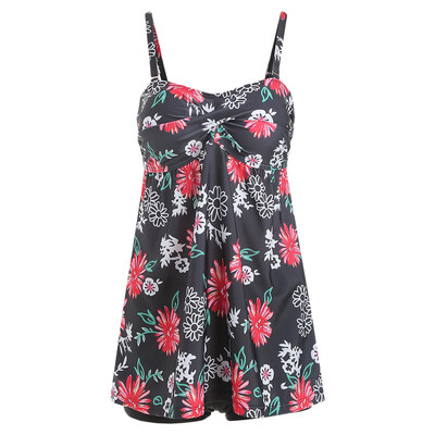 

Cami Flower Boyshort Tankini Set