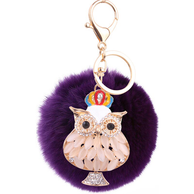 

Rex rabbit hair owl bag plush hair ball mobile phone pendant small gift jewelry