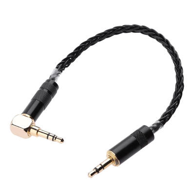 

8 Core Silver Plated 90 Degree 35mm Male to Male Balanced Audio Cable Wire