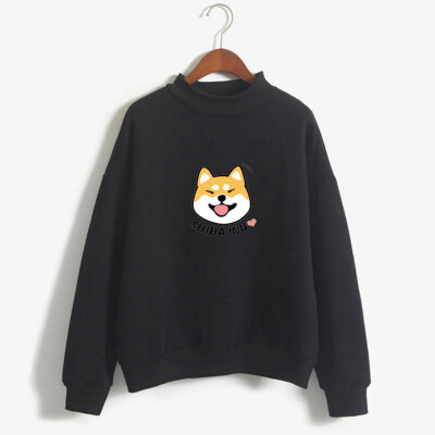 

Toponeto Womens Casual Long Sleeve Sweatshirt Blouse Tops Pullover Shiba Inu