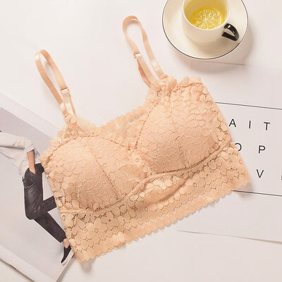 

Sexy Wireless Padded Seamless Bra Padded Bras Women Floral Lace Bralette Lingerie Underwear