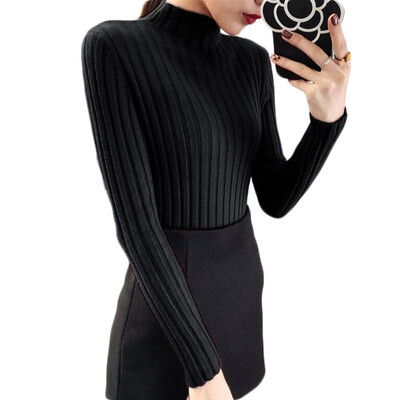 

Women Autumn Sweater Fashion Turtleneck Knitting Top Long Sleeve Casual Sweater Pullovers