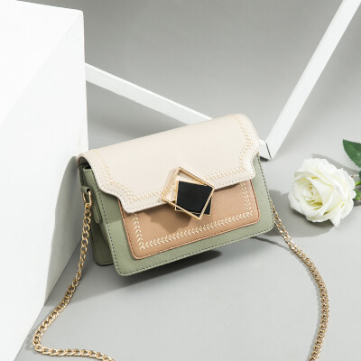 

Summer Colour chain female Korean version 100 shoulder slanting fashion texture small square bag