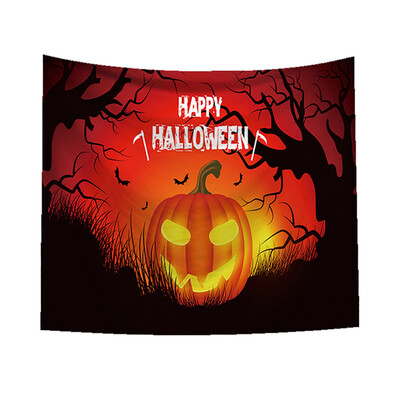 

Toponeto Sugar Skull Tapestry Halloween Trick Treat Horror Ghost Wall Hanging Home Decor