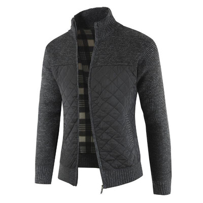 

Mens Warm Autumn Winter Colorblock Thick Open Front Coat Jacket Outwear Tops