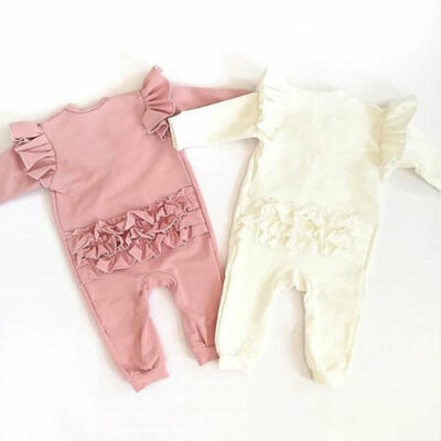 

Toddler Baby Girl Kid Ruffled Long Sleeve Bodysuit Autumn Winter Outfits Clothes