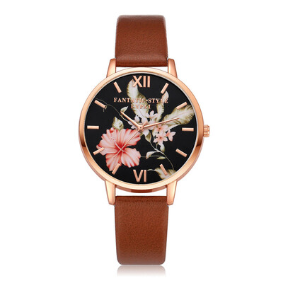 

High Quality Womens Watches Fashion Leather Strap Rose Gold Ladies Clock Quartz Wristwatch Casual Dress Luxury Kol Saati